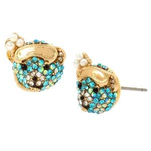 NWT Betsey Johnson Scuba Bear Stud Earrings 🤿🐻
